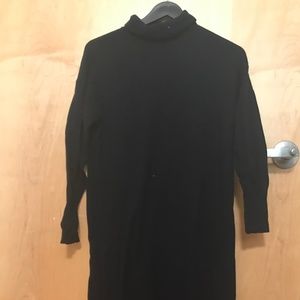 Wool Turtleneck Navy Dress Japanese brand